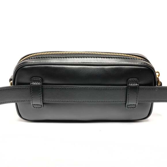 Miu Miu Miu logo leather waist bag in soft calfskin, black, WS26611 - Picture 4 of 13